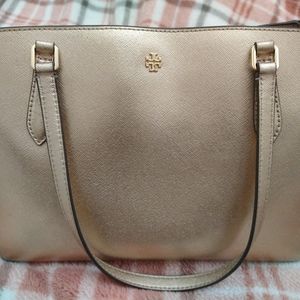 Tory Burch Saffiano Metallic Tote